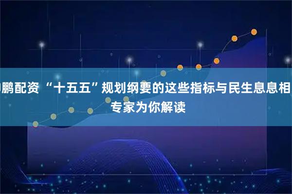 坤鹏配资 “十五五”规划纲要的这些指标与民生息息相关 专家为你解读